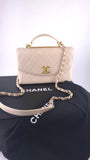 Chanel Cream Top Handle 2way  - G0999