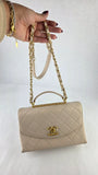 Chanel Cream Top Handle 2way  - G0999