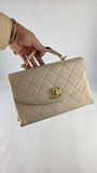 Chanel Cream Top Handle 2way  - G0999