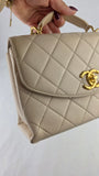 Chanel Cream Top Handle 2way  - G0999