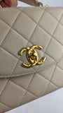 Chanel Cream Top Handle 2way  - G0999