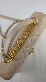 Chanel Cream Top Handle 2way  - G0999