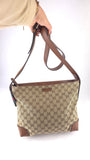 Gucci GG Beige Canvas Shoulder Bag - 3793