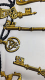 Hermes Black 'Les Cles' Scarf - 3832