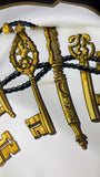 Hermes Black 'Les Cles' Scarf - 3832