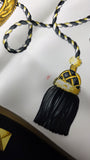 Hermes Black 'Les Cles' Scarf - 3832