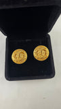 Chanel Gold Plated CC Clip-On Vintage Earrings - R0162