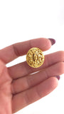 Chanel Gold Plated CC Clip-On Vintage Earrings - R0162