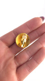 Chanel Gold Plated CC Clip-On Vintage Earrings - R0162