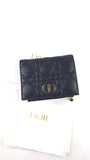 Dior Caro Black Leather Glycine Wallet - R0029