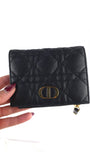 Dior Caro Black Leather Glycine Wallet - R0029