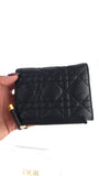 Dior Caro Black Leather Glycine Wallet - R0029