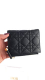 Dior Caro Black Leather Glycine Wallet - R0029
