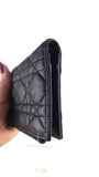 Dior Caro Black Leather Glycine Wallet - R0029
