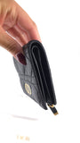 Dior Caro Black Leather Glycine Wallet - R0029