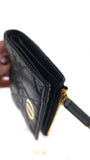 Dior Caro Black Leather Glycine Wallet - R0029