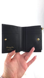 Dior Caro Black Leather Glycine Wallet - R0029