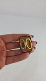 Salvatore Ferragamo Gold Tone Vala Scarf Ring - G0972