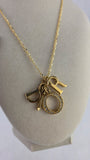 Dior Gold Toned D-I-O-R Pendant w Chain - 2645