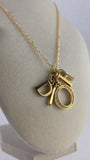 Dior Gold Toned D-I-O-R Pendant w Chain - 2645