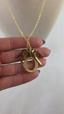 Dior Gold Toned D-I-O-R Pendant w Chain - 2645