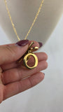Dior Gold Toned D-I-O-R Pendant w Chain - 2645