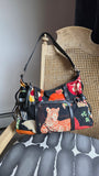 Salvatore Ferragamo Gancini Black Safari-Theme Nylon Shoulder Bag - 3817