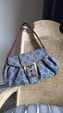 Celine Paris Macadam Denim Canvas Shoulder Bag - R0193