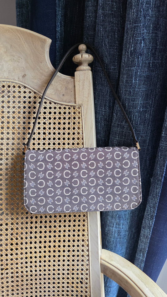 Celine C Brown Macadam Canvas Shoulder Bag - 3831