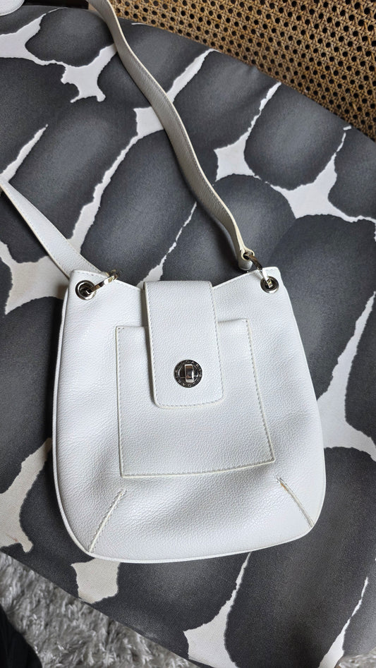 Bvlgari White Leather Crossbody - R0201