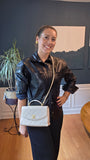 Chanel Cream Top Handle 2way  - G0999