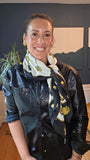Hermes Black 'Les Cles' Scarf - 3832