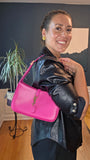 YSL le 5 a 7 Pink Leather Shoulder Bag - R0036