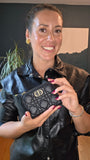 Dior Caro Black Leather Glycine Wallet - R0029