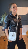 Bvlgari White Leather Crossbody - R0201