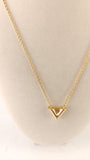 Louis Vuitton Essential V Gold Tone Necklace - R0025