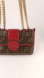 Fendi Zucca Coated Canvas Chain Shoulder Bag - 3798