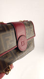 Fendi Zucca Coated Canvas Chain Shoulder Bag - 3798