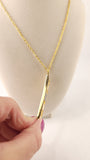 Givenchy Gold Bar Cream/Purple Pendant Necklace - 2469