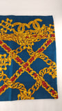 Chanel Blue Chain Accessory Pattern 100% Silk Scarf  - 3799