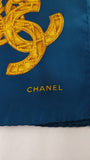Chanel Blue Chain Accessory Pattern 100% Silk Scarf  - 3799