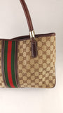 Gucci GG Supreme Web Sherry Line Shoulder Bag - 3811