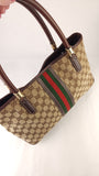 Gucci GG Supreme Web Sherry Line Shoulder Bag - 3811