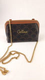 Celine Black Triomphe Zip Around Chain Clutch - R0003