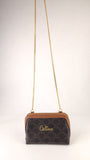 Celine Black Triomphe Zip Around Chain Clutch - R0003