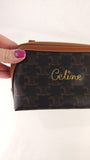 Celine Black Triomphe Zip Around Chain Clutch - R0003