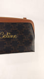 Celine Black Triomphe Zip Around Chain Clutch - R0003