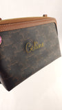 Celine Black Triomphe Zip Around Chain Clutch - R0003