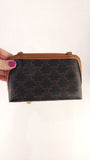 Celine Black Triomphe Zip Around Chain Clutch - R0003