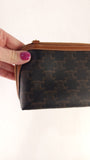 Celine Black Triomphe Zip Around Chain Clutch - R0003